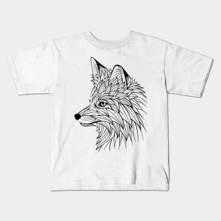 Awesome Fox lines Kids T-Shirt